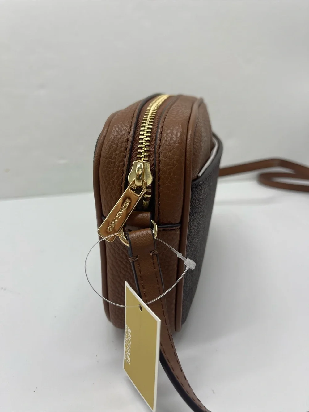Michael Kors Jet Set Sm Signature Logo Camera Crossbody Xbody Bag Brown  NWT